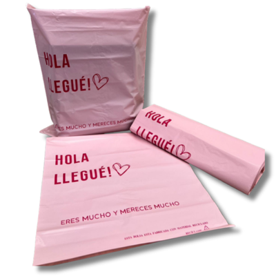 Bolsas Courier Diseño "Hola Llegué" 35x45