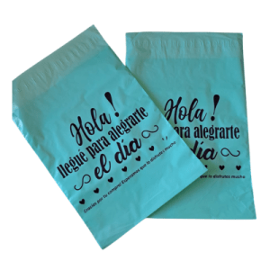 Bolsas Courier Diseño "Hola, llegué para alegrarte el día" 25x35