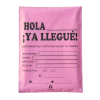 Bolsa Courier 35x45 cm — Rosada | "Hola, ya llegué"